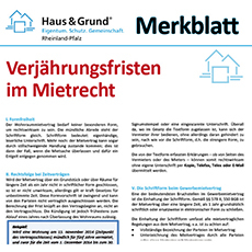 Merkblatt: Verjhrungsfristen im Mietrecht