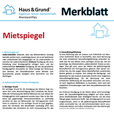 Merkblatt: Mietspiegel