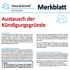 Merkblatt: Austausch der Kndigungsgrnde