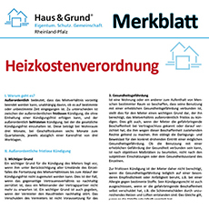 Merkblatt: Heizkostenverordnung