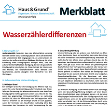 Merkblatt: Wasserzhlerdifferenzen