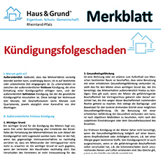 Merkblatt: Kndigungsfolgeschaden