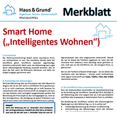 Merkblatt: Smart Home („Intelligentes Wohnen“)