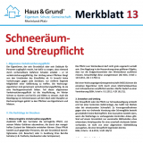 Merkblatt: Schneerum- und Streupflicht