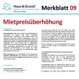 Merkblatt: Mietpreisberhhung