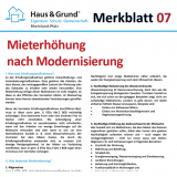 Merkblatt: Mieterh�hung nach Modernisierung