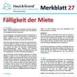 Merkblatt: Flligkeit der Miete