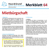 Merkblatt: Mietbrgschaft