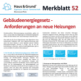 Merkblatt: Geb�udenergiegesetz - Anforderungen an neue Heizungen