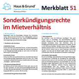 Merkblatt: Sonderk�ndigungsrechte im Mietverh�ltnis