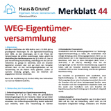 Merkblatt: WEG-Eigentmerversammlung