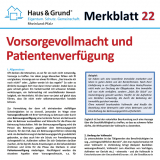 Merkblatt: Vorsorgevollmacht und Patientenverf�gung