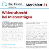 Merkblatt: Widerrufsrecht bei Mietvertrgen