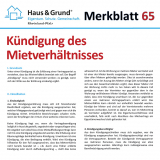 Merkblatt: Kndigung des Mietverhltnisses