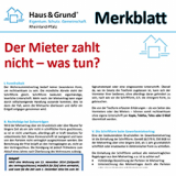 Merkblatt: Der Mieter zahlt nicht – was tun?