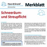 Merkblatt: Schneerum- und Streupflicht