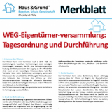 Merkblatt: WEG-Eigentmerversammlung: Tagesordnung und Durchfhrung