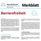 Merkblatt: Barrierefreier Umbau