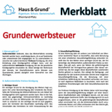 Merkblatt: Grunderwerbsteuer