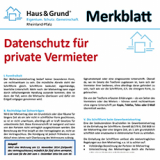 Merkblatt: Datenschutz fr private Vermieter